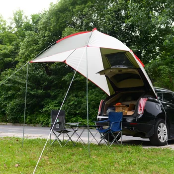 Taşınabilir Su Geçirmez Araba Arka Çadır Dışında Kamp Barınak Açık araba çadırı Römork Çadır Çatı Üst plaj şemsiyesi araba çadırı