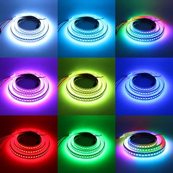 W2812B DC 5V RGB LED piksel şerit ışık 2812 IC 144LEDs rüya renkli LED şerit ışık