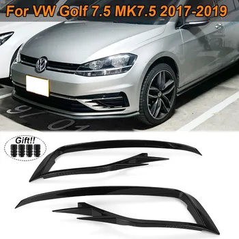 2 ADET Sis Lambası Kaş Göz Kapağı çerçeve Rüzgar Bıçak Sticker Trim Volkswagen VW Golf 7.5 İçin MK7. 5 2017-2019 Araba Aksesuarları