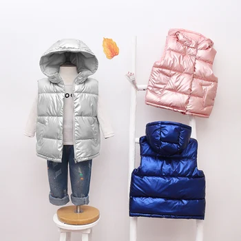 Kız Erkek Bebek Çocuk Aşağı Yelek Yelek 2022 Sevimli Sıcak Artı Kalınlaşmak Kış Sonbahar Açık Ceket Hırka çocuk Giysileri