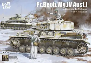 Sınır BT-006 1/35 Ölçekli Pz.Beob.Wg.IV Ausf.J w / Komutan * Piyade Model Seti