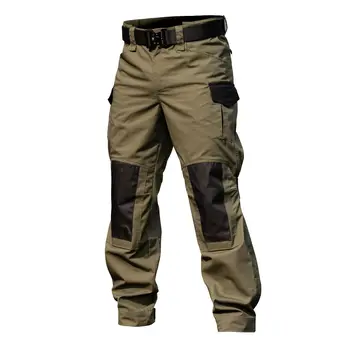 Erkekler Askeri Taktik Kargo Pantolon Ordu Yeşil Savaş Pantolon Çok Cepler Gri Üniforma Paintball Airsoft Sonbahar Çalışma Clothi