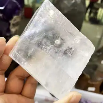 80g-330g Taş Ham Taş Küp İzlanda Yedek Optik Kalsit Kuvars Kaba Kristal mineral örneği 1 ADET