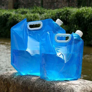 Açık Su Torbaları Katlanabilir Taşınabilir İçme Kampı Pişirme Piknik BARBEKÜ su deposu çanta Taşıyıcı Araba 5L / 10L Su Deposu