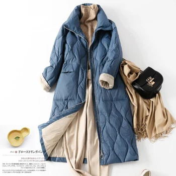SEDUTMO Kış Uzun Boy Ördek Aşağı Ceketler Kadın Moda sıcak tutan kaban Sonbahar Rahat Ince balon ceket ED1206