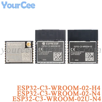 ESP32-C3-WROOM-02 02U H4 N4 ESP32-C3 ESP32 2.4 GHz BLE 5.0 wıfı kablosuz bluetooth uyumlu Modülü UART I2C I2S 4 MB SPI Flaş