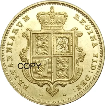 Büyük Britanya 1/2 Egemen Victoria 1st portre 1838-1861 20 adet Pirinç Metal Kopya Paraları