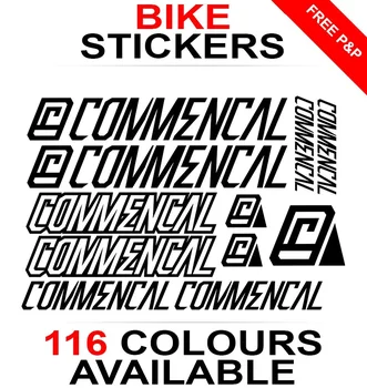 1 Takım için Commencal çıkartmaları etiketler levha (bisiklet, mtb, bmx, yol, bisiklet) die-cut logo Araba Styling