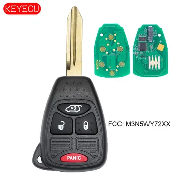 KEYECU Uzaktan Araba Anahtarı Fob 3+1 Düğme 315MHz ID46 Chrysler Pacifica Jeep Liberty 2004-2008 FCC: M3N5WY72XX