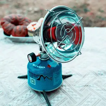 Taşınabilir Açık Kamp ısıtma gaz sobası Mini Elektronik Ateşleme ısıtıcı Kış Balıkçılık seyahat çadırı