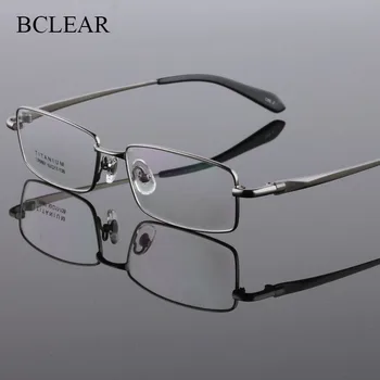 BCLEAR Tam Jant Saf Titanyum Gözlük Çerçevesi Erkekler için Optik Gözlük Çerçevesi Reçete Gözlük Gözlük 9867 Moda Çerçeve