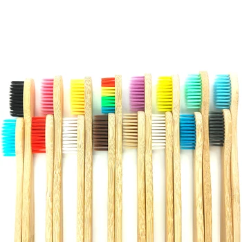 Doğal Yumuşak Kıllar Bambu Naylon Diş Fırçaları Çevre Dostu Ağız Bakımı ahşap Diş Fırçası Seyahat fırçası