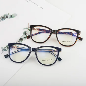 Yeni Varış Anti Mavi Işın Miyopi Gözlük Plastik Çerçeve Gözlük Tam Jant Kadın Tarzı yaylı menteşeler Sıcak Satış Kedi Gözü