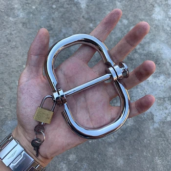 Yeni Oval BDSM Metal Seks Kelepçe Tuşları İle çiftler için oyuncaklar Yetişkinler Ayak Bileği Manşet El Restraint Kölelik Köle Samimi