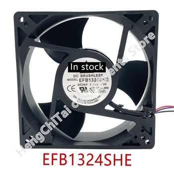 100 % çalışma orijinal EFB1324SHE 12.7 CM 24 V 1.38 A Endüstriyel bilgisayar invertör soğutma fanı