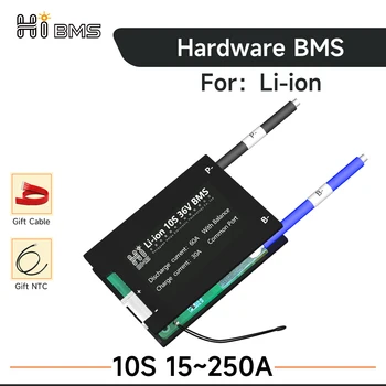 HIBMS 10 S 36 V NTC Sıcaklık Sensörü ile 18650 bms 10 S 15A 20A 30A 40A 50A 60A 80A 100A 120A 150A 200A 250A Denge