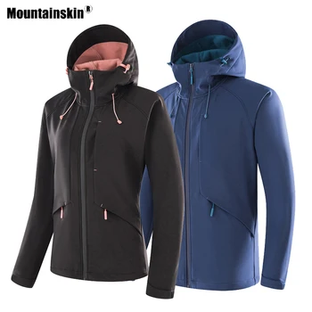 Mountainskin Erkek Kadın Softshell Yürüyüş Kalın Ceketler Açık Spor Rüzgar Geçirmez Tırmanma Rüzgarlık Trekking Kamp Mont VA618