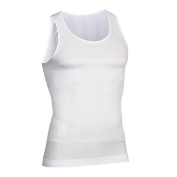 Sıcak Satış erkek Zayıflama Vücut Şekillendirici Yelek Spor Sıkıştırma Gömlek Kas Tank Top Shapewear Egzersiz Duruş Gömlek Korse Üst