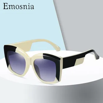 Emosnia Kare Boy Güneş Gözlüğü Kadın Moda Lüks Marka Tasarımcısı Degrade güneş gözlüğü Kad Retro Gözlük UV400 Shades