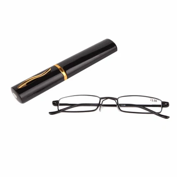 Okuma gözlüğü Unisex Metal Tüp Durumda Moda Renkler Okuma gözlüğü 1.00-4.00 Diyoptri