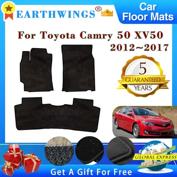 Araba Paspaslar Toyota Camry İçin 50 XV50 Toyota Aurion 2012 ~ 2017 Halı kaymaz Pelerin Halı Kapak Ayak Pedleri İç Aksesuarları