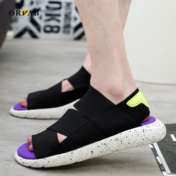 Sandalet Platformu Kadın Gladyatör Sandalet Burnu açık ayakkabı Marka Moda Rahat düz ayakkabı Sandalet Kadın Ayakkabı Slip-On Yarım Terlik