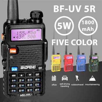 Baofeng UV - 5R profesyonel el telsizi 5W UHF VHF Taşınabilir UV5R İki Yönlü Telsiz İstasyonu UV 5R Avcılık CB Telsiz Amatör Radyo