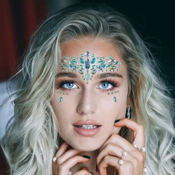 1 Sayfalık Yüz Mücevherleri Rhinestones Yapışkanlı Kristal Yüz Taşlar Güzellik Vücut Glitter Dövme Sanatı Kaş Yüz göbek takısı