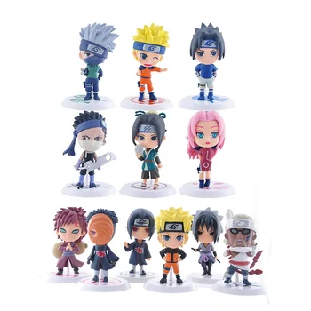6 adet / takım Naruto Anime Figürü Shippuden Aksiyon Figürü S Versiyonu Hatake Kakashi Modeli 7CM PVC Uzumaki Naruto Heykeli Oyuncak Bebek Hediye