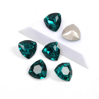 YANRUO 4706 Mavi Zirkon Renk Trilliant Şekil Rhinestones Parlak Kristaller Tırnak Taklidi 3D DIY Çivi Sanat Dekorasyon