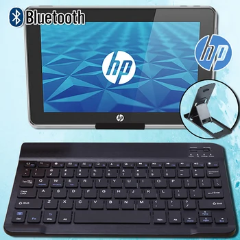 Ultra İnce Kablosuz Klavye Bluetooth Klavye HP Slate 10 HD Tablet Bluetooth Klavye Touchpad ile Android Windows için
