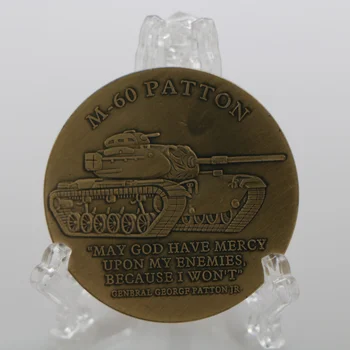 Nokta Abd Ordusu M60 Patton Tankı hatıra parası Ana İstasyonu Silah Antika Altın kaplama Sikke Koleksiyonu Toptan