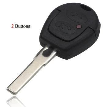 jingyuqin Araba Anahtarı Kabuk VW Polo Golf Sharan Koltuk Skoda Fabia Octavia 2 Düğmeler Uzaktan Araba Anahtarı Durum Kapak Kesilmemiş itmeli anahtar