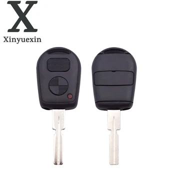 Xinyuexin 2 Düğme Araba anahtar kapağı kılıfı BMW E31 E32 E34 E36 E38 E39 E46 Z3 Yedek Boş Tuşları Kabuk Tutucu Yüksek Kalite