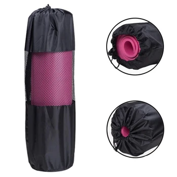 Siyah Yoga Sırt Çantası Yoga Mat Çantası Su Geçirmez Sırt Çantası Naylon Pilates Taşıyıcı Örgü Ayarlanabilir Kemer YS-BUY