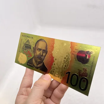 1 adet Yeni Avustralya 100 Dolar Altın Banknot Hatıra Ev Dekorasyon Drop Shipping