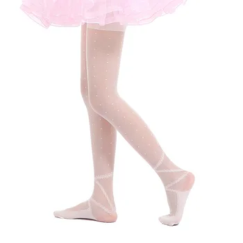 2022 Çocuk Giyim Yaz Kız Bale Tayt Ultra ince Sapanlar Yay Çekirdek İpek Çorap Anti-kanca Dans Çocuklar Külotlu Çorap