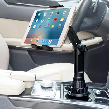 Evrensel 360 Araba Bardak Tutucu Tablet Otomobil Dağı Cradle Apple iPad Pro 12.9 için Hava 2019 Mini 4 Samsung Tab S7 Artı 12.4