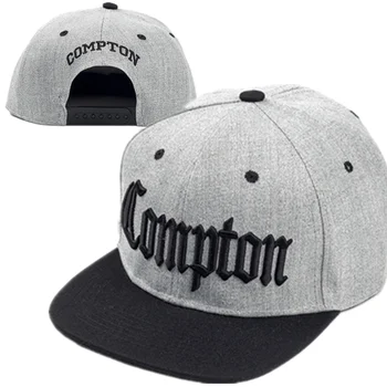 Yüksek Kalite yeni COMPTON nakış beyzbol şapkası Hip Hop Snapback kapaklar düz moda spor Şapka Unisex Ayarlanabilir baba şapkası