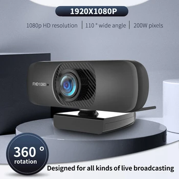 TISHRIC C60 Full HD Webcam 1080P Otomatik Odaklama Web cam USB Web kamera era PC İçin Mikrofon İle 2K 30FPS Kamera Kamerası Bilgisayar İçin