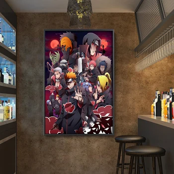 Anime Periferik Naruto Posteri Akatsuki Karikatür Figürü Ağrı Uchiha Itachi duvar sanatı tuval yağlıboya Modern Duvar Odası Dekorasyon