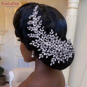 YouLaPan HP434 Lüks Düğün saç aksesuarları Akşam Yemeği Parti Saç Headdress Kadınlar İçin 2022 Düğün Saç Combs Gelin Başlığı