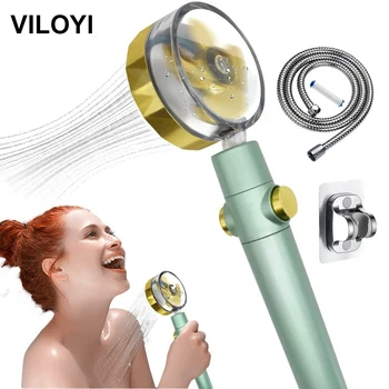VİLOYI Yüksek Basınçlı Duş Başlığı Su Tasarrufu Turbo Fan El Duş Başlığı ABS Ayarlanabilir Spa Pervane Banyo filtre ucu