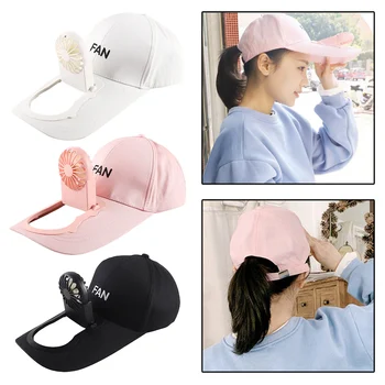 Fan Soğutma beyzbol şapkası USB Şarj Unisex güneşlik Şapka Doruğa Kapaklar