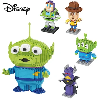 Disney Oyuncak Hikayesi Alien Yapı Taşı Şerif Woody Buzz Lightyear Alien Elmas Mini Tuğla Rakamlar Model Oyuncaklar Çocuklar İçin