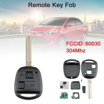Toyota Corolla için 4C Çip 60030 ile 304Mhz 2 Düğmeler Araba Uzaktan Anahtar Fob