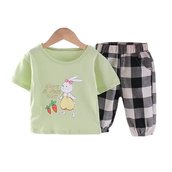 Yeni Yaz Bebek Giysileri Kız Çocuk Erkek Moda Baskılı Gömlek Şort 2 adet / takım Toddler Rahat Kostüm Çocuklar Eşofman