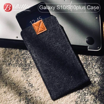 samsung Galaxy S10 / S10Plus Case Arka Yün Keçe Telefon Kılıfları Samsung Galaxy S10e Kılıfları Cep Telefonu El Yapımı Çanta