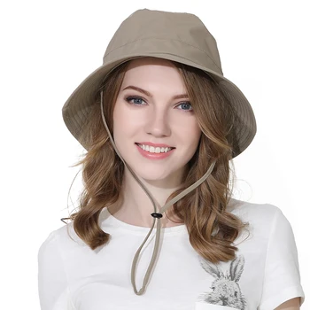 Outfly Oval kadın Yaz UV Koruma güneş şapkası Kova Şapka Düz Renk Polyester Çabuk kuruyan Açık Seyahat Şapka