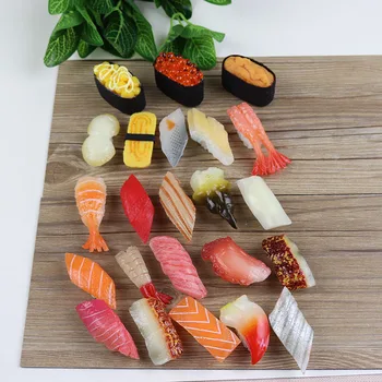 Simülasyon Suşi Modeli oyuncak yiyecekler Japon Gıda Çekim Dekorasyon Sahne Somon Karides Yemekleri Simülasyon Gıda